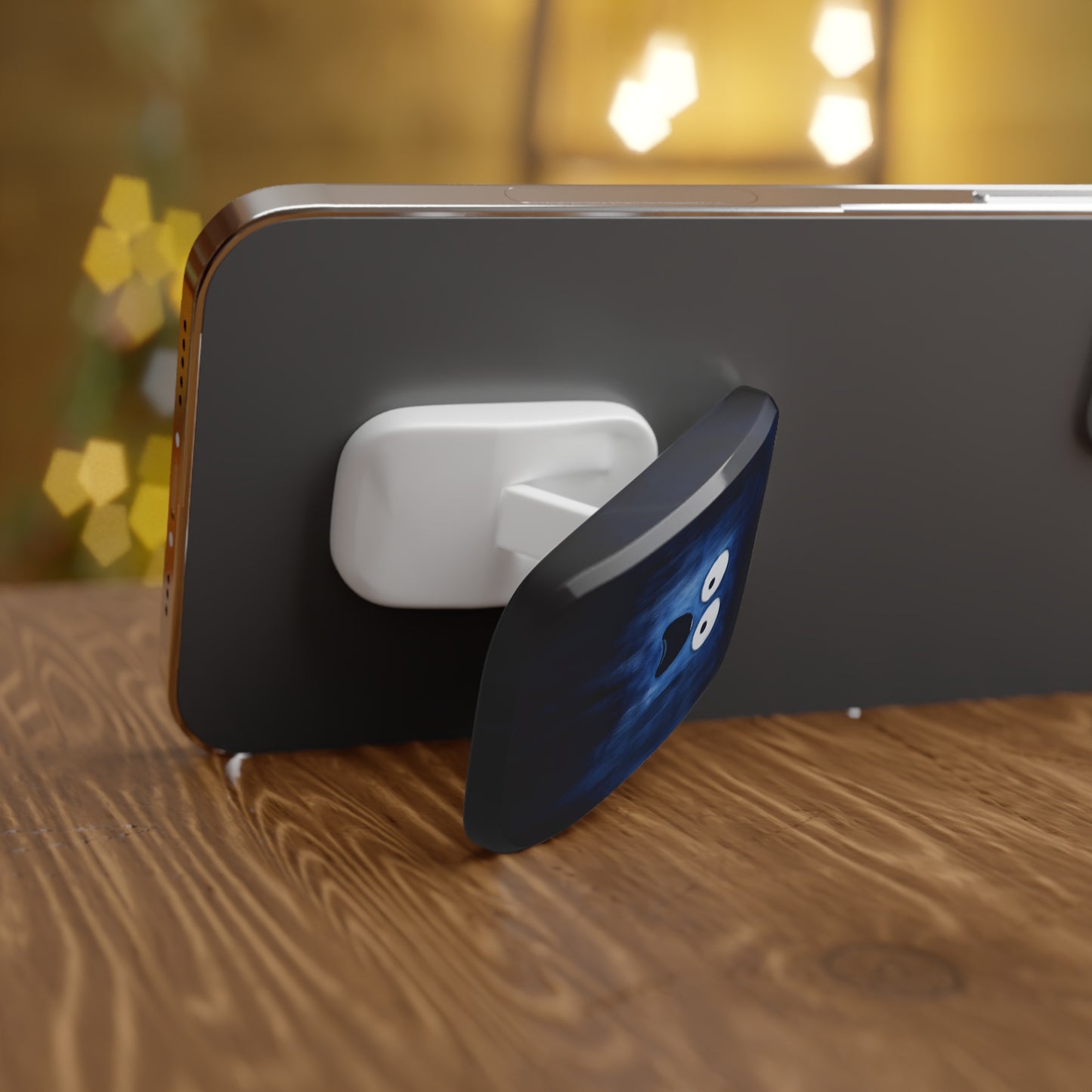 Blue Ghost Phone Grip - Vibrant Click-On Stand for Convenience